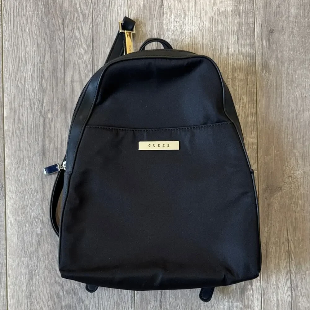 Y2k Guess Mini Black Nylon Backpack Small Travel Backpack Coquette